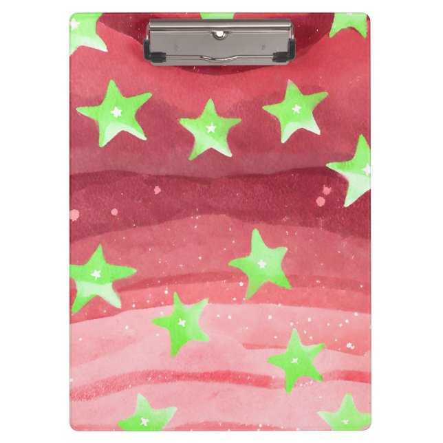 Pranchetas céu vermelho com estrelas (Frente)