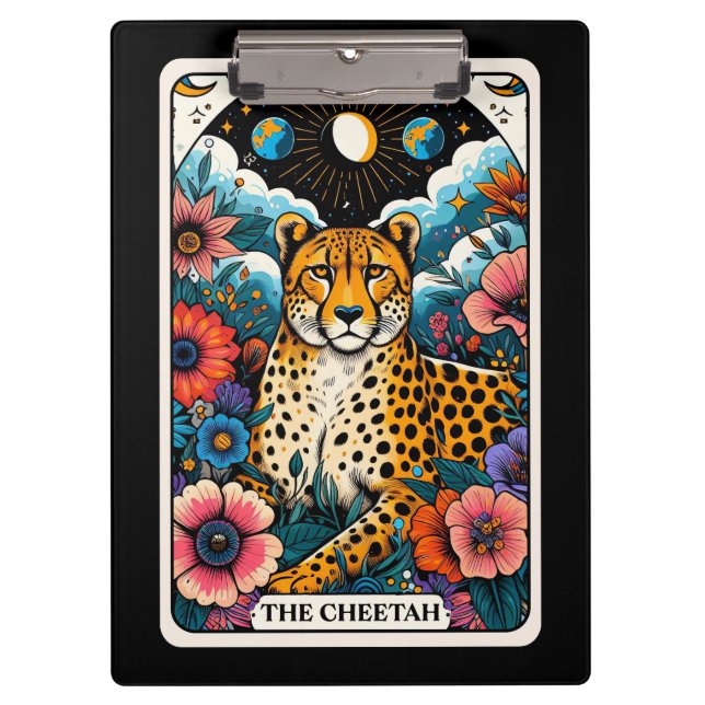 Pranchetas Cheetah Tarot – Velocidade, Foco & Manifestação  (Frente)