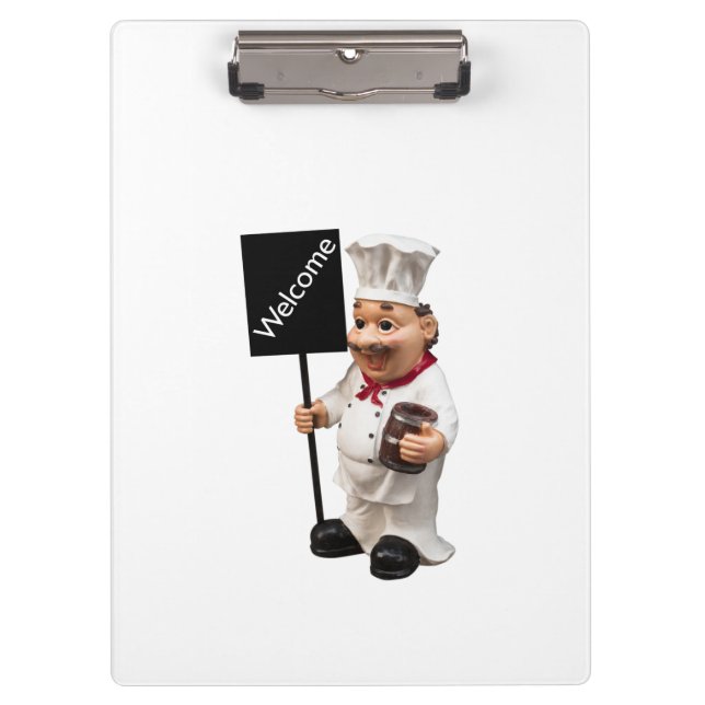 Pranchetas Chef Cook - Cartão de menu WELCOME (Frente)