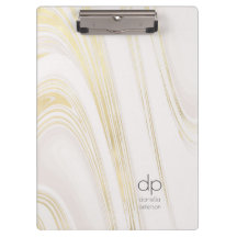 Chic Dourado Marble Modern Name e Iniciais
