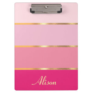 Pranchetas chic feminine cor-de-rosa