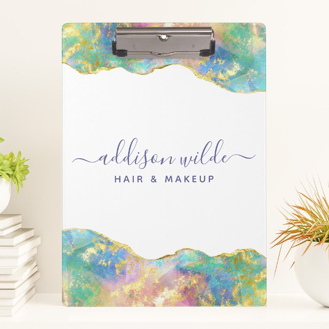 Pranchetas Chic Fire Opal Rainbow Gemstone Business (Criador carregado)