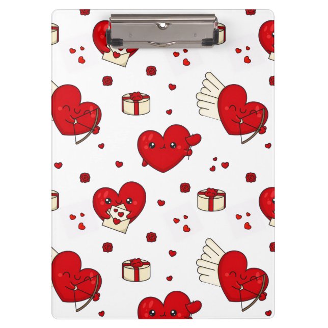 Pranchetas Chic Love-Themed Valentine’s Day Gift Red Heart (Frente)