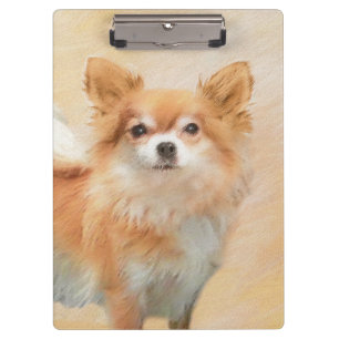 Pranchetas Chihuahua Pintura De Cachorro De Cabelo Longo