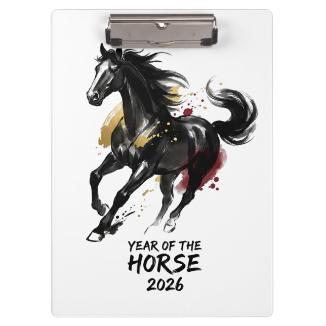 Pranchetas Chinese New Year 2026 Horse Art (Frente)