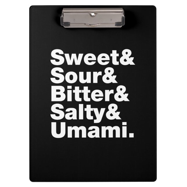 Pranchetas Cinco gostos básicos (Frente)