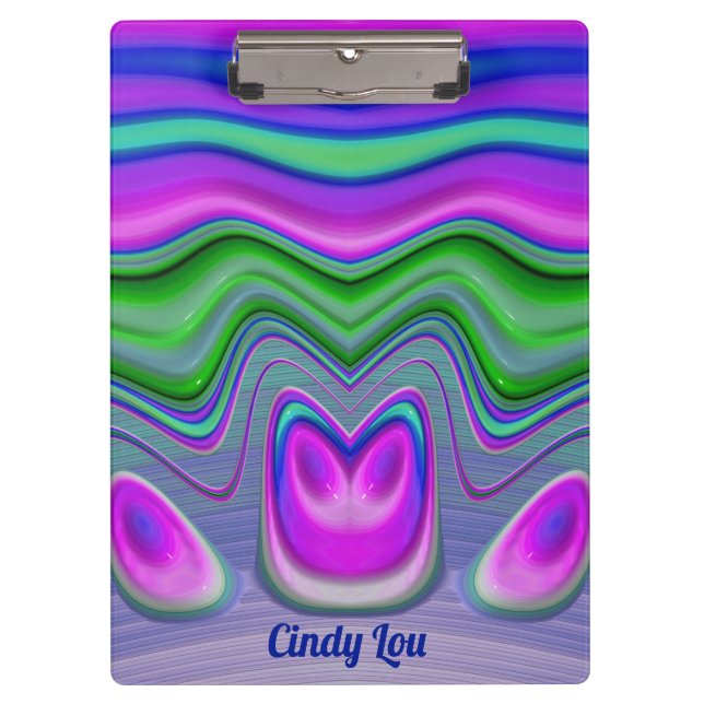Pranchetas CINDY LOU ~ 3D! Rosa, Roxo, Verde, Azul (Frente)