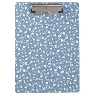 Pranchetas Cinza Azul Branco Liberdade Padrão Floral Elegant