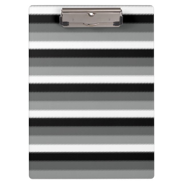 Pranchetas Cinza Black White Stripes Design (Frente)