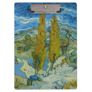 Pranchetas Cipreestes de Van Gogh - Arte do Céu Azul Giratóri