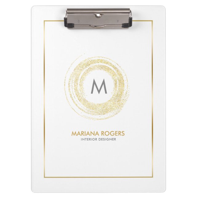 Pranchetas Círculo Dourado Mínimo Moderno (Frente)