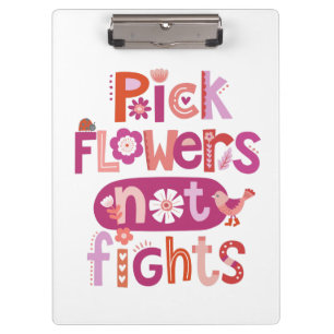 Pranchetas Citação Positiva Floral Rosa