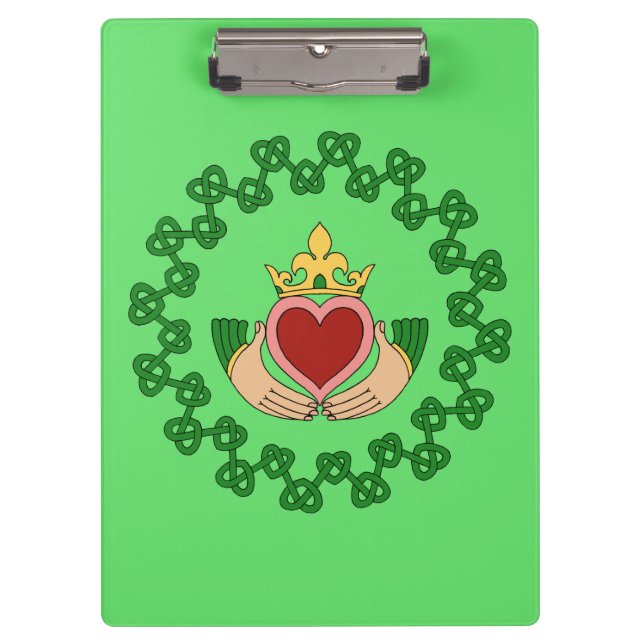 Pranchetas Claddagh e Green Knotwork (Frente)