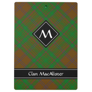 Pranchetas Clan MacAlister de Glenbarr caçando Tartan