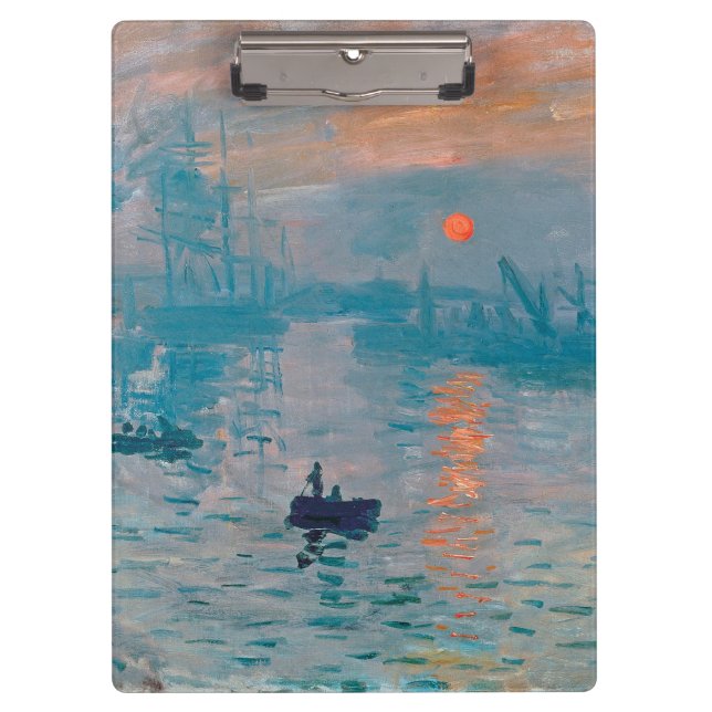 Pranchetas Claude Monet Impressão Nascer do Sol Francês (Frente)
