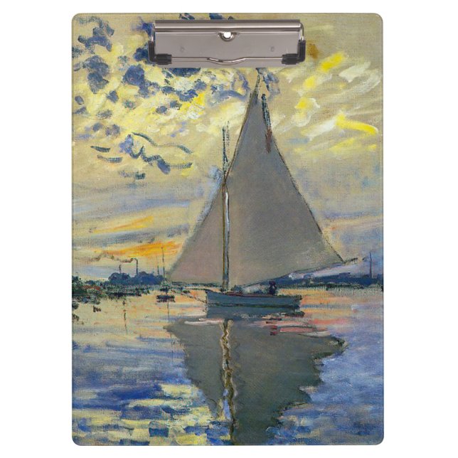 Pranchetas Claude Monet - Navio de vela no Le Petit-Gennevill (Frente)