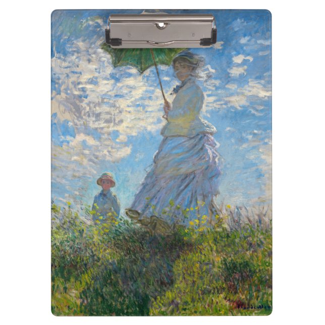 Pranchetas Claude Monet - O Promenade, Mulher com Parasol (Frente)