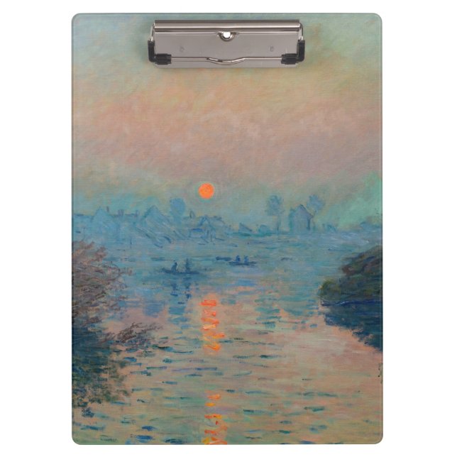 Pranchetas Claude Monet - Sunset sobre o Sena em Lavacourt (Frente)