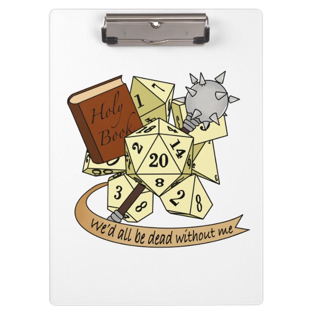 Pranchetas Cleric Dice Design (Frente)