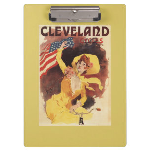 Pranchetas Cleveland Bicycles a menina americana no amarelo