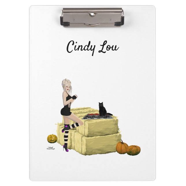 Pranchetas Clipboard Blonde Halloween Witeen Pin Up Girl (Frente)
