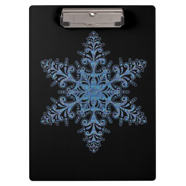 Pranchetas Clipboard Blue Snowflake (Frente)
