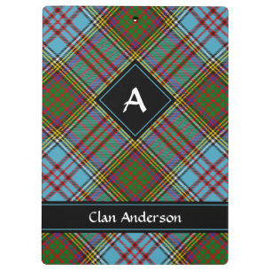 Pranchetas Clipboard Clan Anderson Tartan