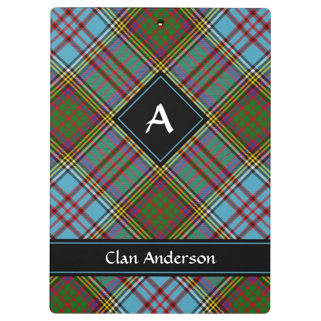 Pranchetas Clipboard Clan Anderson Tartan (Verso)