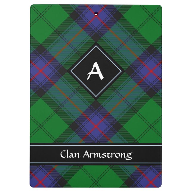 Pranchetas Clipboard Clan Armstrong Tartan (Verso)