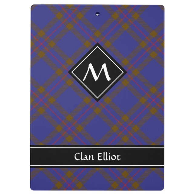 Pranchetas Clipboard Clan Elliot Modern Tartan (Verso)