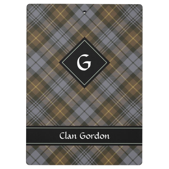 Pranchetas Clipboard Clan Gordon Weathered Tartan (Verso)