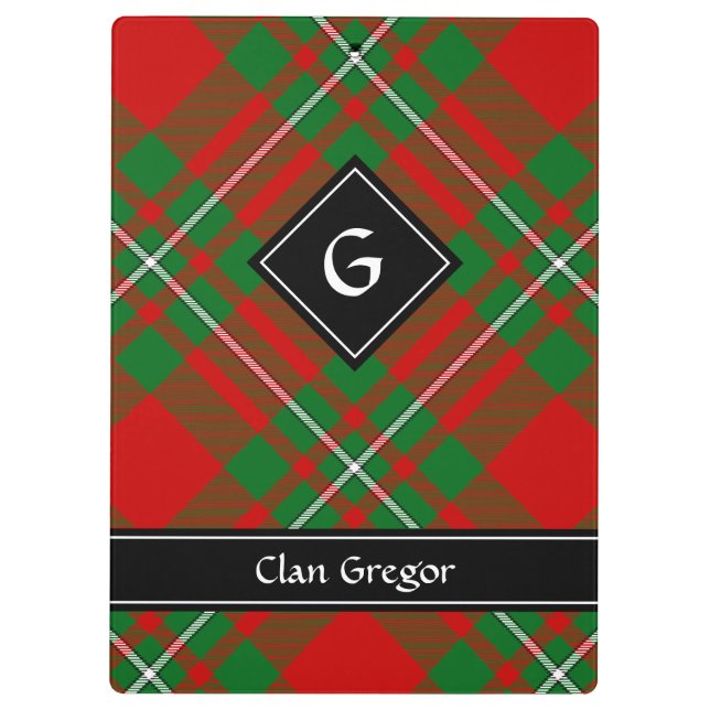 Pranchetas Clipboard Clan Gregor Tartan (Verso)
