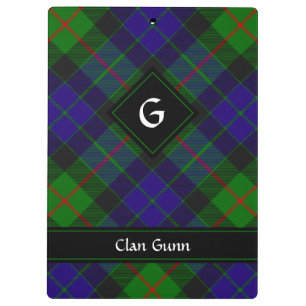 Pranchetas Clipboard Clan Gunn Tartan