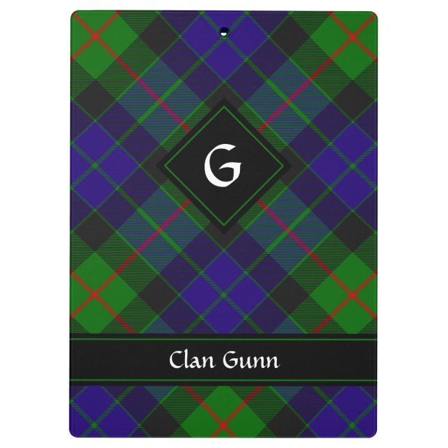 Pranchetas Clipboard Clan Gunn Tartan (Verso)