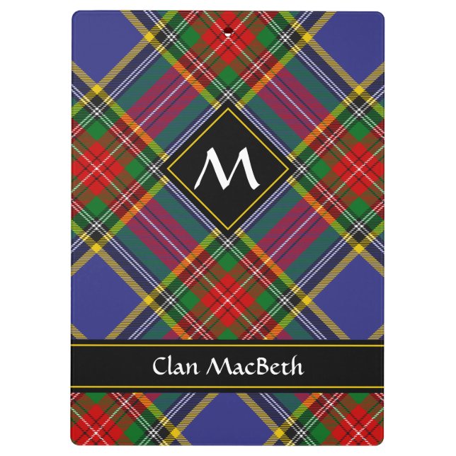 Pranchetas Clipboard Clan MacBeth Tartan (Verso)