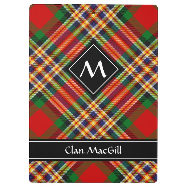 Pranchetas Clipboard Clan MacGill Tartan (Verso)