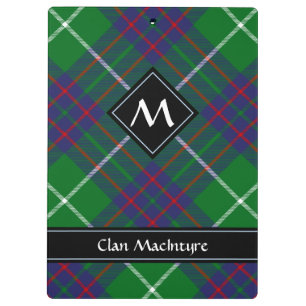 Pranchetas Clipboard Clan MacIntyre Hunting Tartan