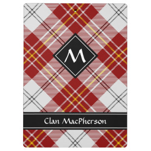 Pranchetas Clipboard Clan MacPherson Red Dress Tartan