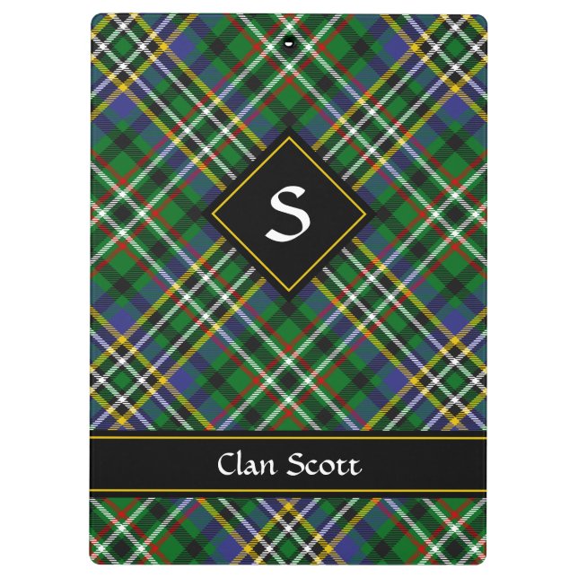 Pranchetas Clipboard Clan Scott Green Tartan (Verso)