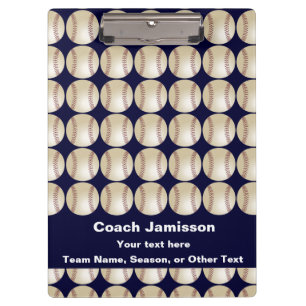 Pranchetas Clipboard Dark Blue, Baseball, presente para trein