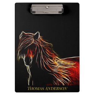 Pranchetas Clipboard de Cavalo Fractal Castanho