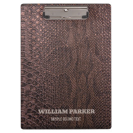 Pranchetas Clipboard de padrão Brown Snakeskin