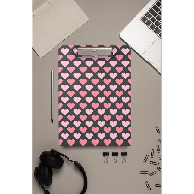 Pranchetas Clipboard de padrão cardíaco de amor moderno (Criador carregado)