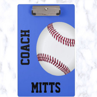 Pranchetas Clipboard do treinador de baseball editável