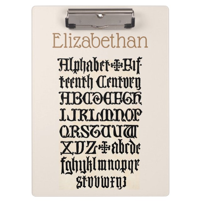 Pranchetas Clipboard Elizabethan (Frente)