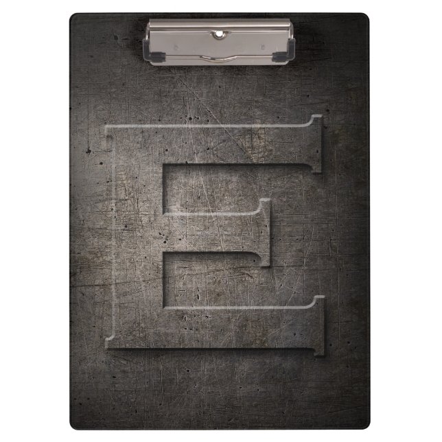 Pranchetas Clipboard Metal Rustic E Monogramas (Frente)