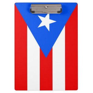 Pranchetas Clipboard Patriótica com bandeira de Porto Rico,