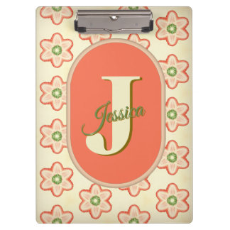 Pranchetas Clipboard Personalizável Modern Retro Monograma