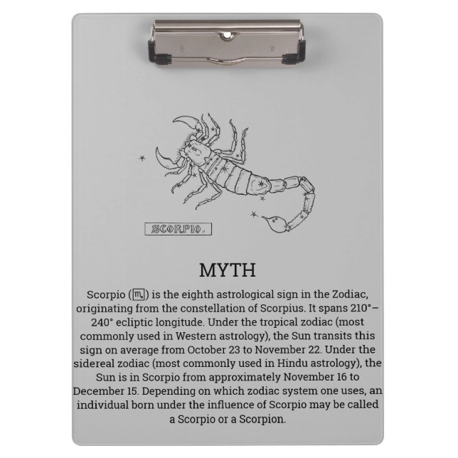 Pranchetas Clipboard Scorpio (Frente)