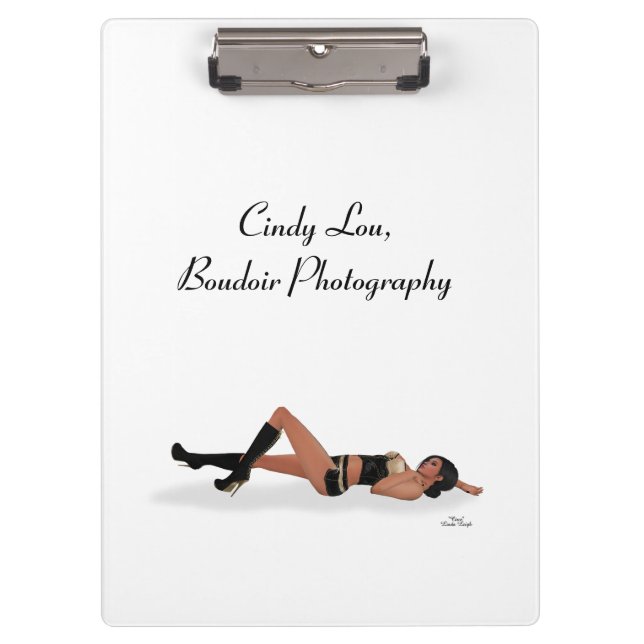 Pranchetas Clipboard Sexy Brunette Pinup Girl Slepboard (Frente)